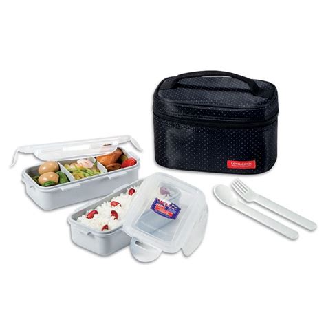 Harga Lock Lock Lunch Box Pcs Set With Black Lunch Bag Hpl Db