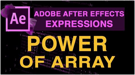 What Is An Array After Effects Expression Tutorial Youtube