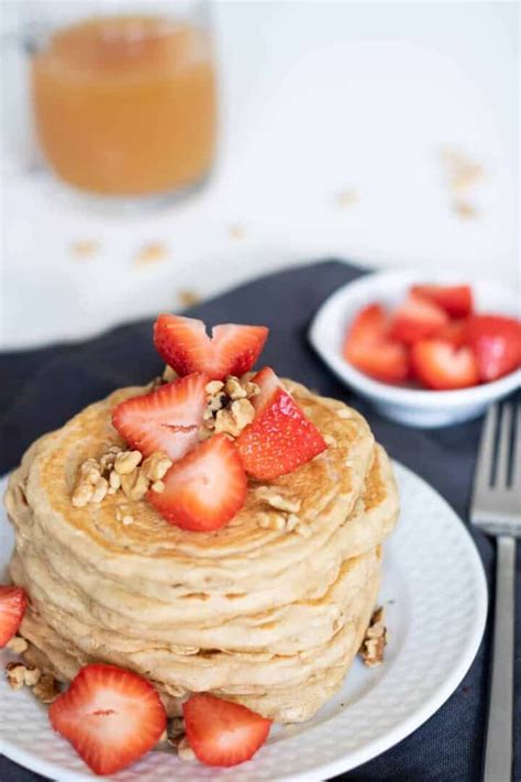 Fluffy Vegan Oatmeal Whole Wheat Pancakes Orchids Sweet Tea