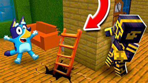 Encuentro Un Pasadizo Secreto En La Casa De Bluey En Minecraft 😱 Youtube