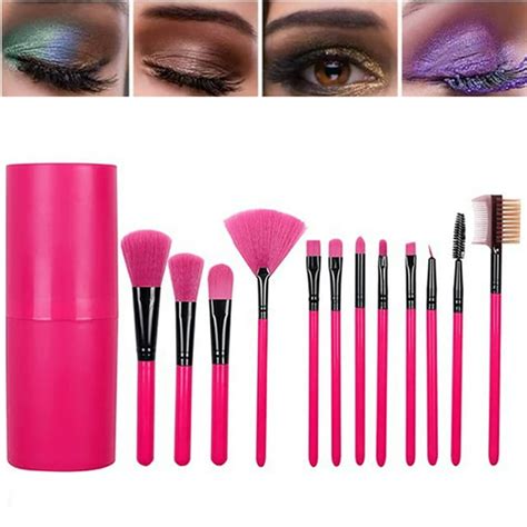 Makeup Brush 12pcs Foundation Face Lip Eye Makeup Brush Sets With T Box Black Red