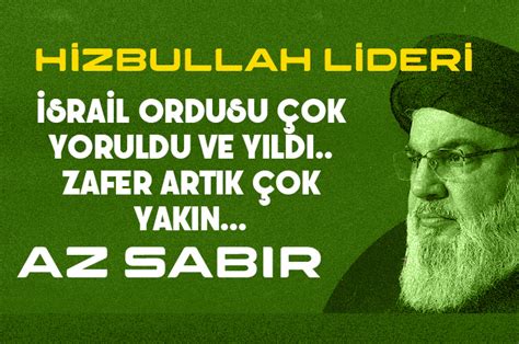 Habervitrini Hizbullah Lideri Nasrallah Srail Ordusu Ve Halk