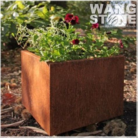 Vintage Corten Steel Garden Rusty Metal Planters High Quality Vintage