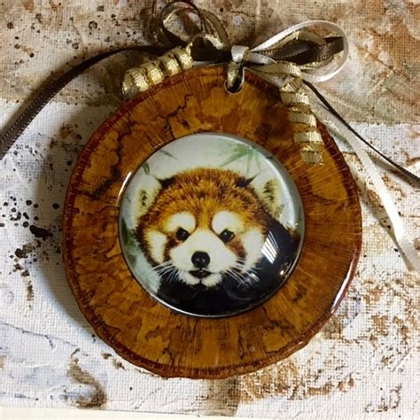 Red Panda panda ornament Red Panda Art Decoration - Etsy