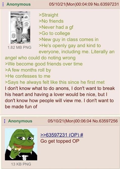 Anon Is Straight R Greentext Greentext Stories Know Your Meme