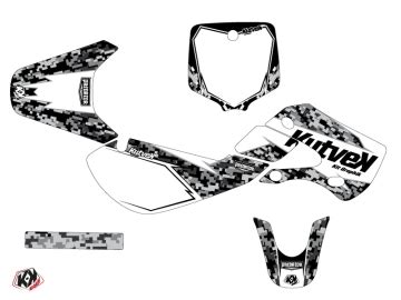 kit déco motocross kawasaki predator blanc Kutvek