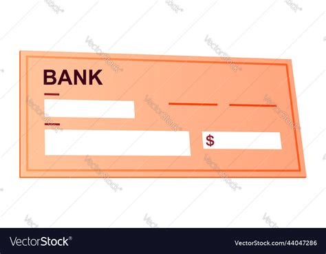 Bank check - modern flat design style single Vector Image