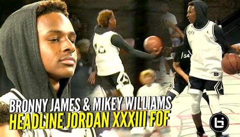 HOODIE BRONNY ACTIVATED!! Bronny James & Mikey Williams DUNKING & JELLY at #JordanFOF ...