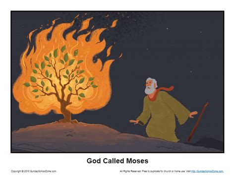 Free Moses And The Burning Bush Bible Activities On Sunday School Zone