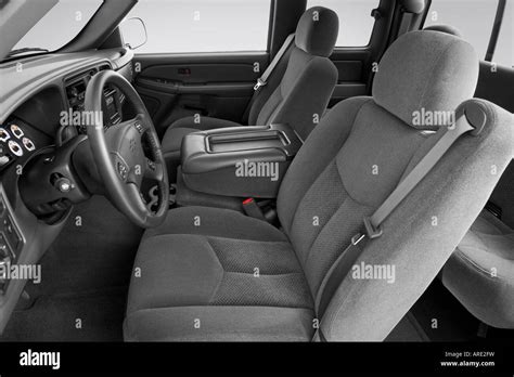 2006 Chevrolet Silverado 1500 Ss In Silver Front Seats Stock Photo