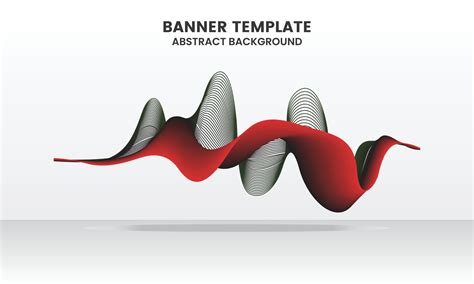 Abstract wave red and black illustration template 14015875 Vector Art ...