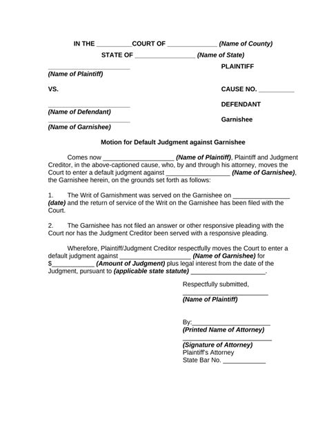 Default Judgment Fill Out Sign Online DocHub