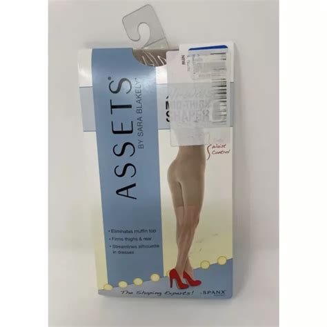 ASSETS BY SPANX Women S Hi Waist Mid Thigh Shaper Size 4 Nude Control