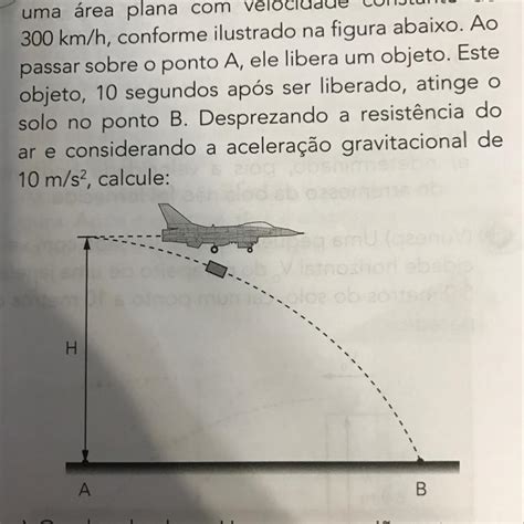 UFV MG Um avião sobrevoa horizontalmente uma área plana