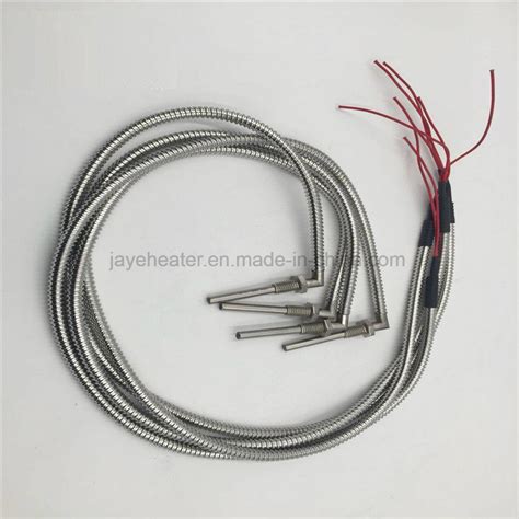 Right Angle Cartridge Heater With Glass Fiber Metal Braid Lead China