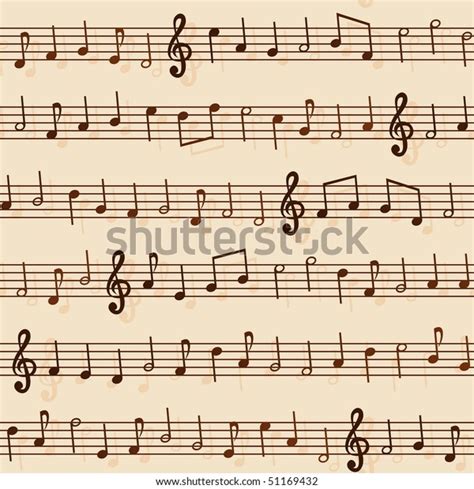 Seamless Musical Notation Pattern Stock Vector Royalty Free 51169432