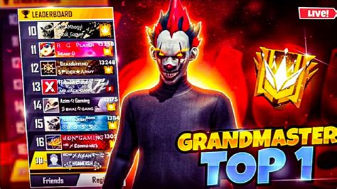 Road To Top Grandmaster Season Push Garena Free Fire Max Fflive