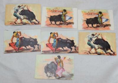 Vintage Lot Of Artist Carlos Ruano Llopis Matador Bullfighter