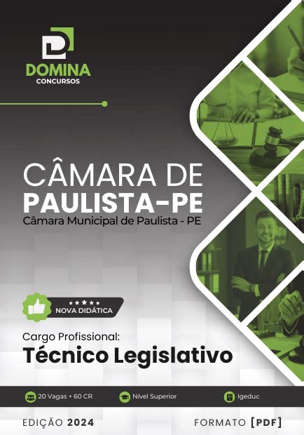 Download Apostila Concurso Câmara de Paulista PE 2024