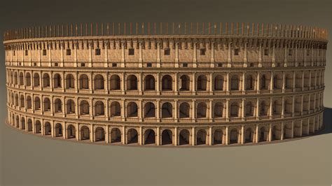 Roman Colosseum Reconstruction 3d Model 249 Fbx Obj Unknown