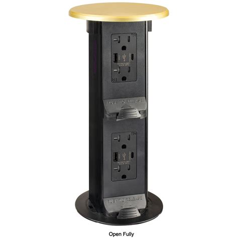 Counter Waterproof 2-Stage Pop Up USB-A/C Outlets, Wireless, Brass ...