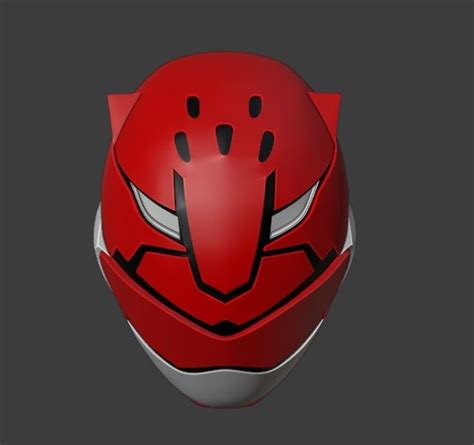 ArtStation - Beast Morphers Red Ranger Helmet 3D model for 3D printing ...