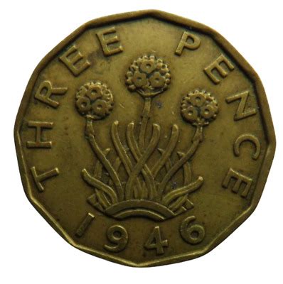 King George Vi Brass Threepence Coin Scarce Date Ebay