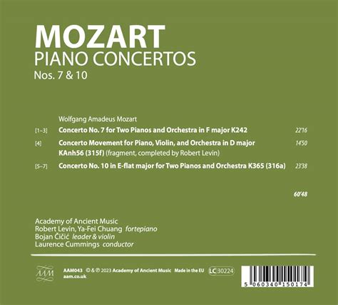 Wolfgang Amadeus Mozart Konzerte F R Klaviere Orchester Kv