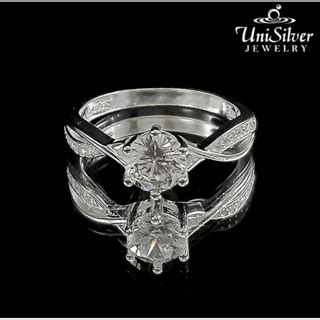 Unisilver 925 Silver Solitaire Engagement Ring RS559 1001 Shopee