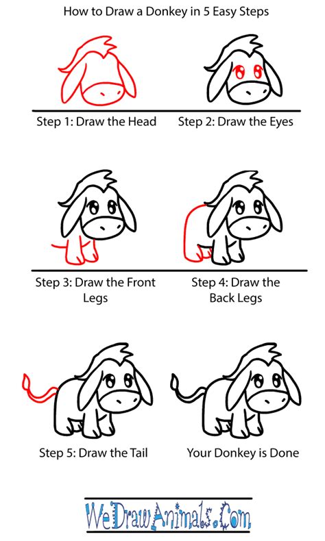 How To Draw A Donkey Step By Step Learn How To Draw Caillou Caillou