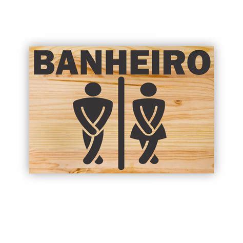 Placa de Sinalização Banheiro Unissex Masculino E Feminino