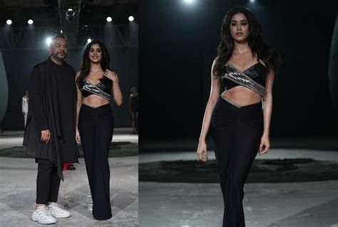 Lakme Fashion Week 2023 Janhvi Kapoor Exudes Electrifying Energy On Stage In Rhinestone Bustier