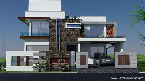 3D Front Elevation.com: 500 Square Yards House Plan- 3d Front Elevation ...