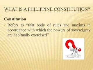 Chapter 2 Nstp The Philippine Constitution 1 PPT