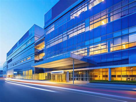 Modern Hospital Building, Exterior Stock Image - Image of facility ...