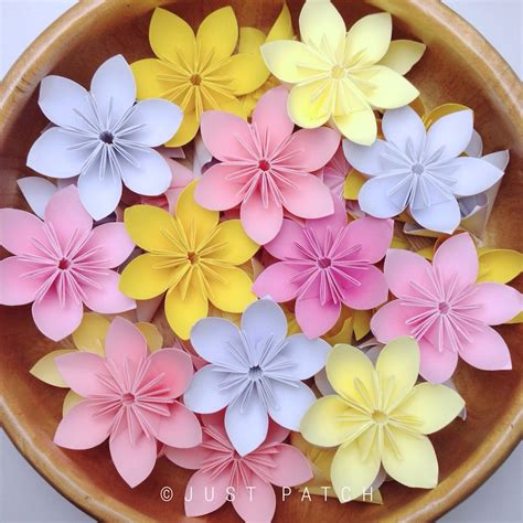 Cherry Blossom Origami Folding Flowers 20 Pcs - Etsy