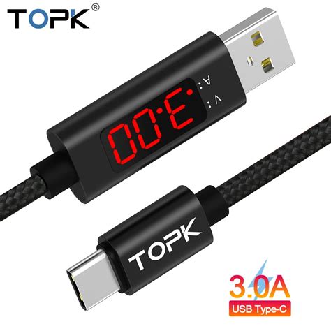 Topk D Line A Max Usb Type C Cable Qc Fast Charging Voltage And