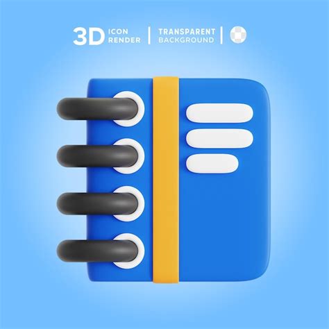 Premium Psd 3d Icon Diary Illustration