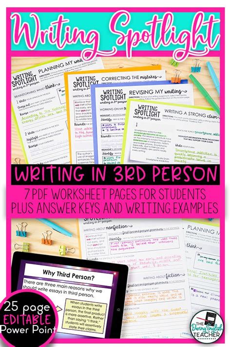 Writing Spotlight: Writing in the Third Person | Teaching writing ...