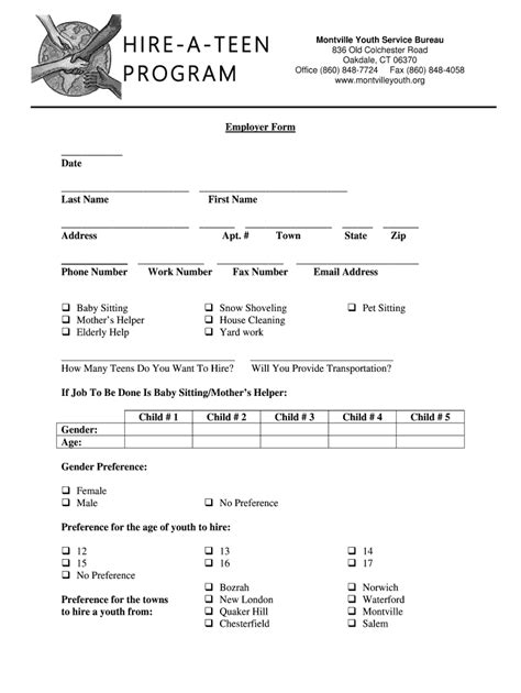 Fillable Online Employment Application Form Co Monmouth Nj Us Fax