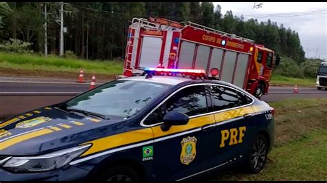 Motorista Fica Ferida Em Grave Acidente Na BR 277 Entre Cascavel E