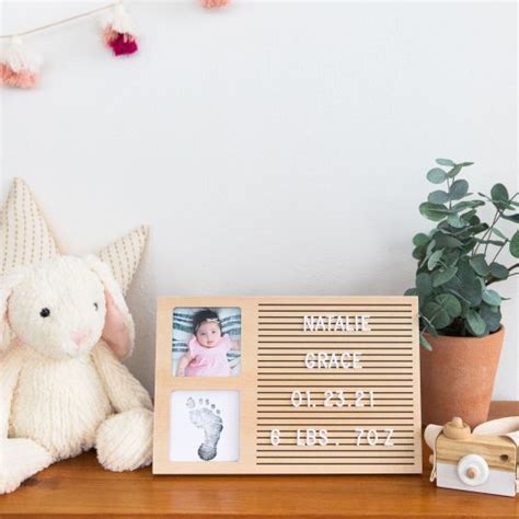 Pearhead Letterboard Bilderrahmen Holz Babyartikel De