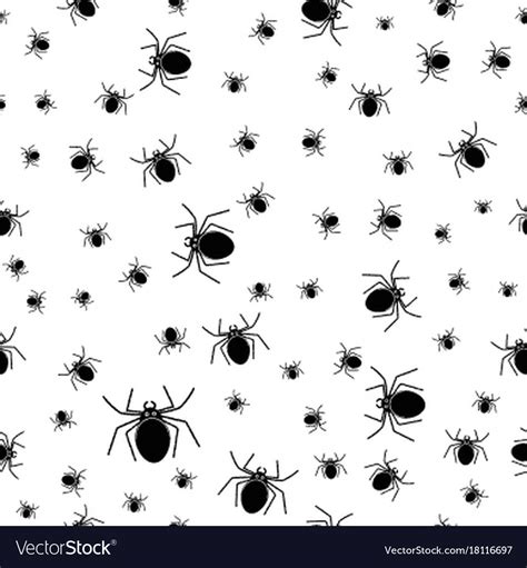 Seamless Background With Spiders Royalty Free Vector Image