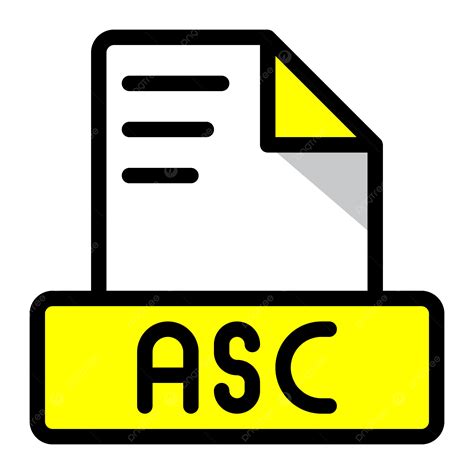 Icono De Archivo Asc Estilo Colorido Diseño Formato De Documento Iconos