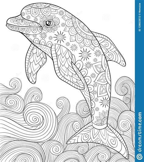 Pin On Arts Dolphin Coloring Pages Mandala Coloring Pages Adult