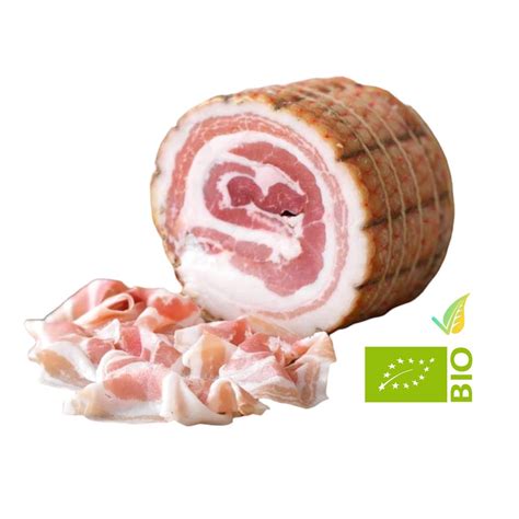 Rolled Pancetta Of Organic Black Caserta Pork