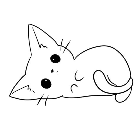 Dibujos animados gato cuco animal garabato kawaii anime página para ...