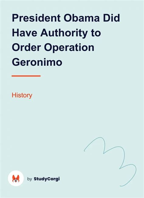 President Obama Did Have Authority To Order Operation Geronimo Free