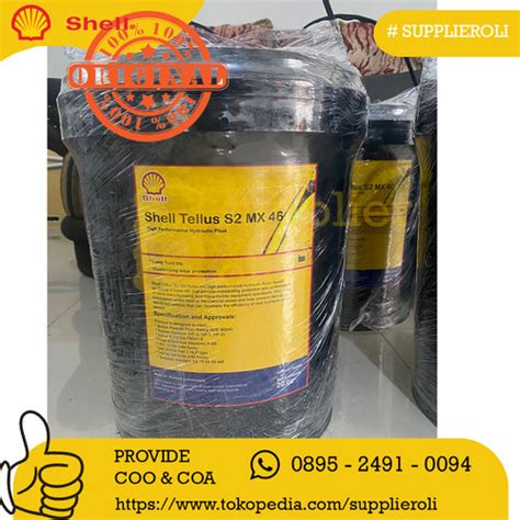 Jual Shell Tellus S2 MX 46 Hydraulic Fluid Group II Base Pail Kab