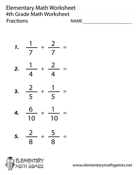 4th Grade Math Fractions Sheets Milford Keen S Division Worksheets